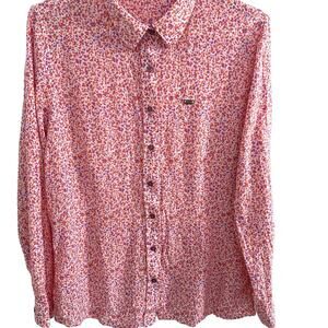 U.S. Polo Assn. Women's Casual Floral Print Button Front Blouse - Size 42 (L)